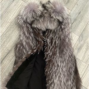 Polar fox vest real fur